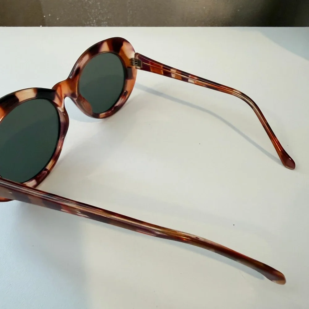Womens Oversized Oval Sunglasses Tortoiseshell Retro Mod Statement Eyewear